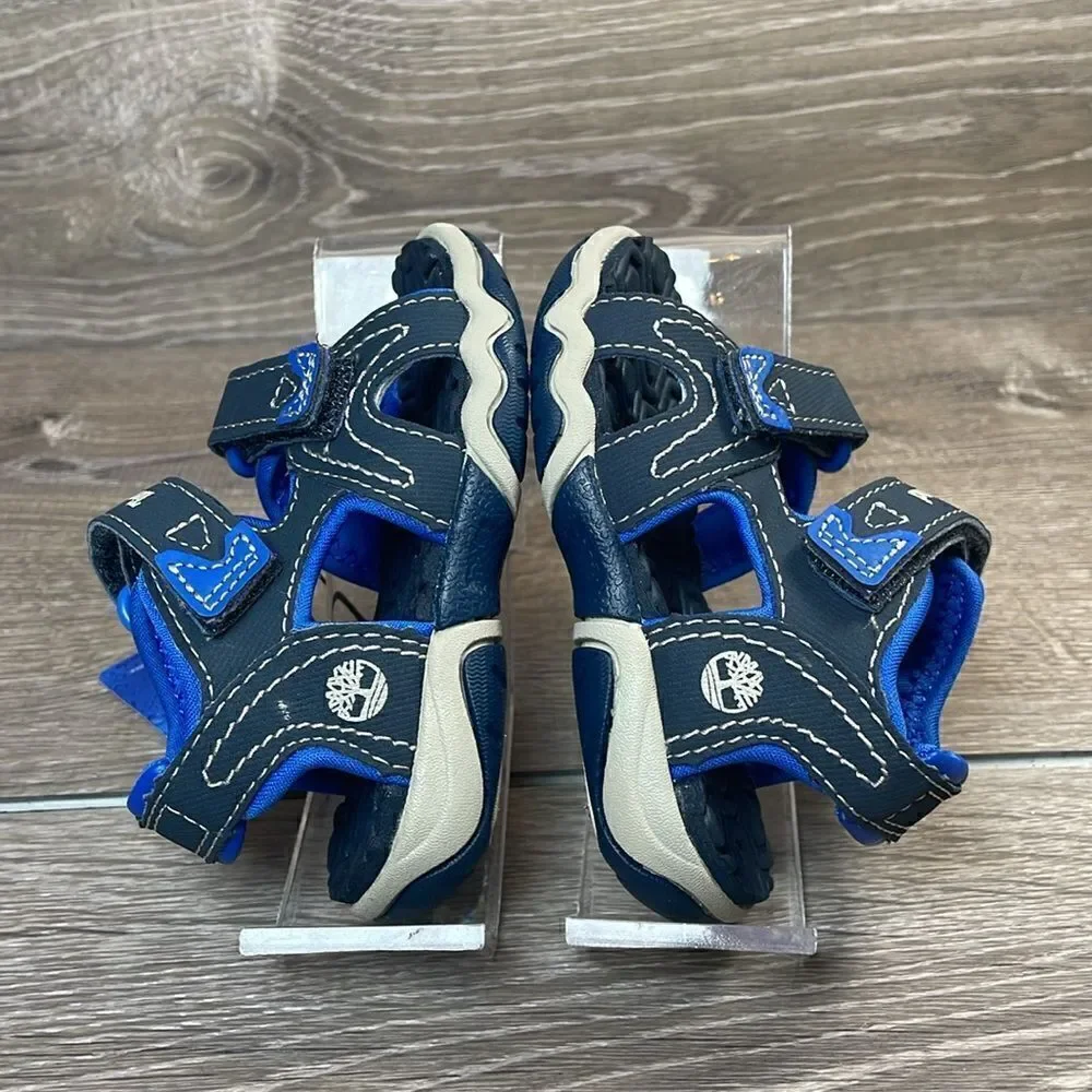 NWT Timberland Adventure Seeker II Navy Blue Toddler Boy Sz 4 Hook & Loop Sandal